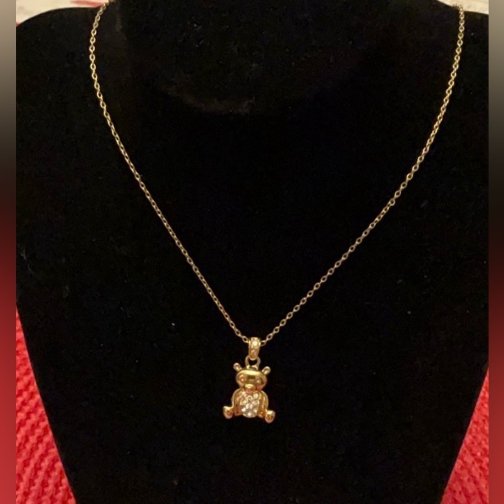 Natalia V Collister CZ Teddy Necklace